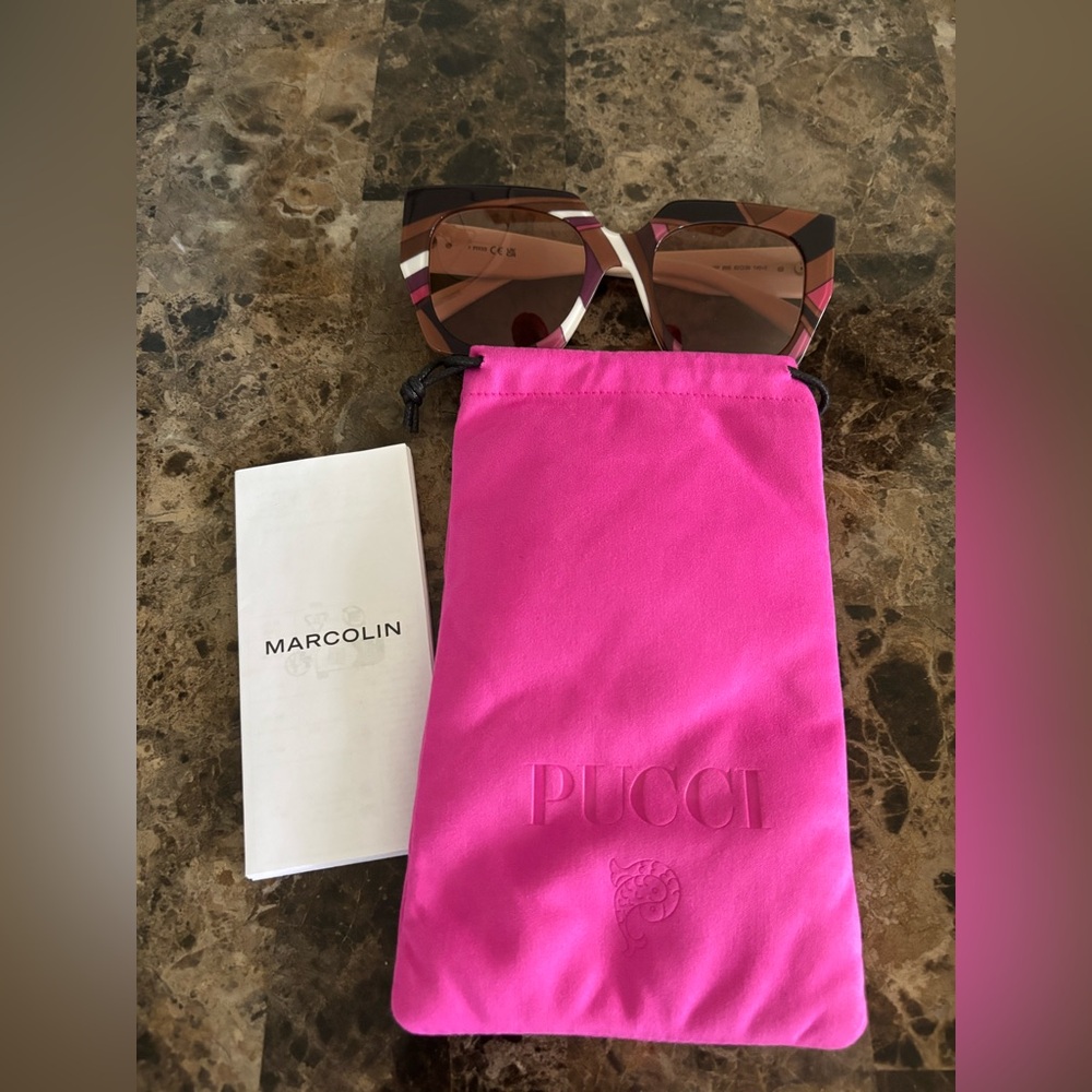 Emilio Pucci Sunglasses EP0197 52-20-140 Multicolor W/ Soft Case Cloth New